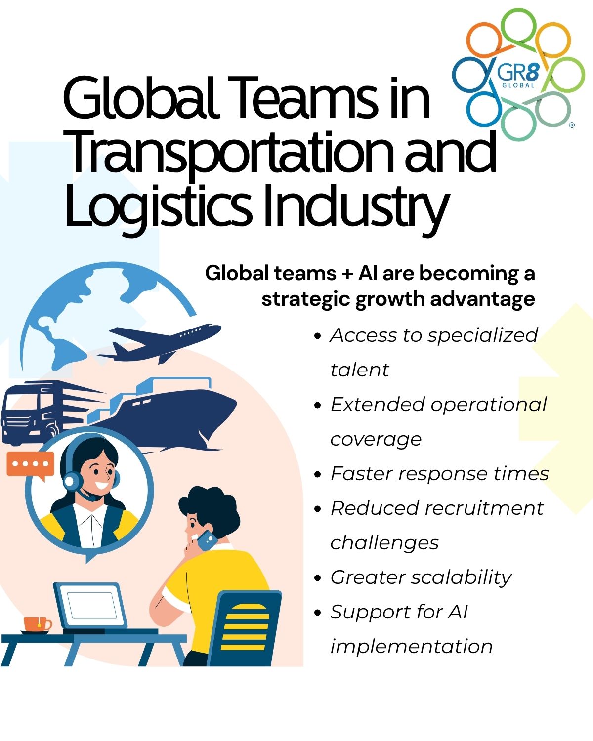 How to apply global teams in the transportaiton and logistics industry
